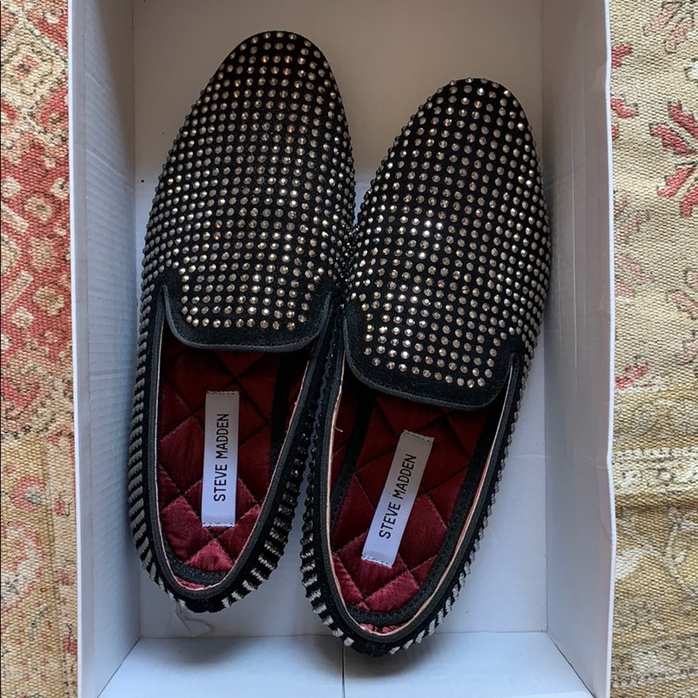 Steve Madden Brand New Rhinestone Slip Ons